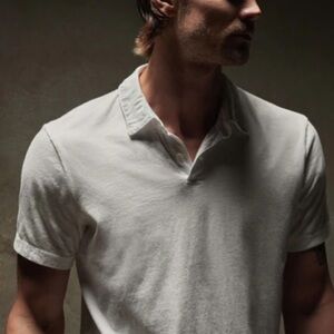 James Perse Sueded Jersey Polo